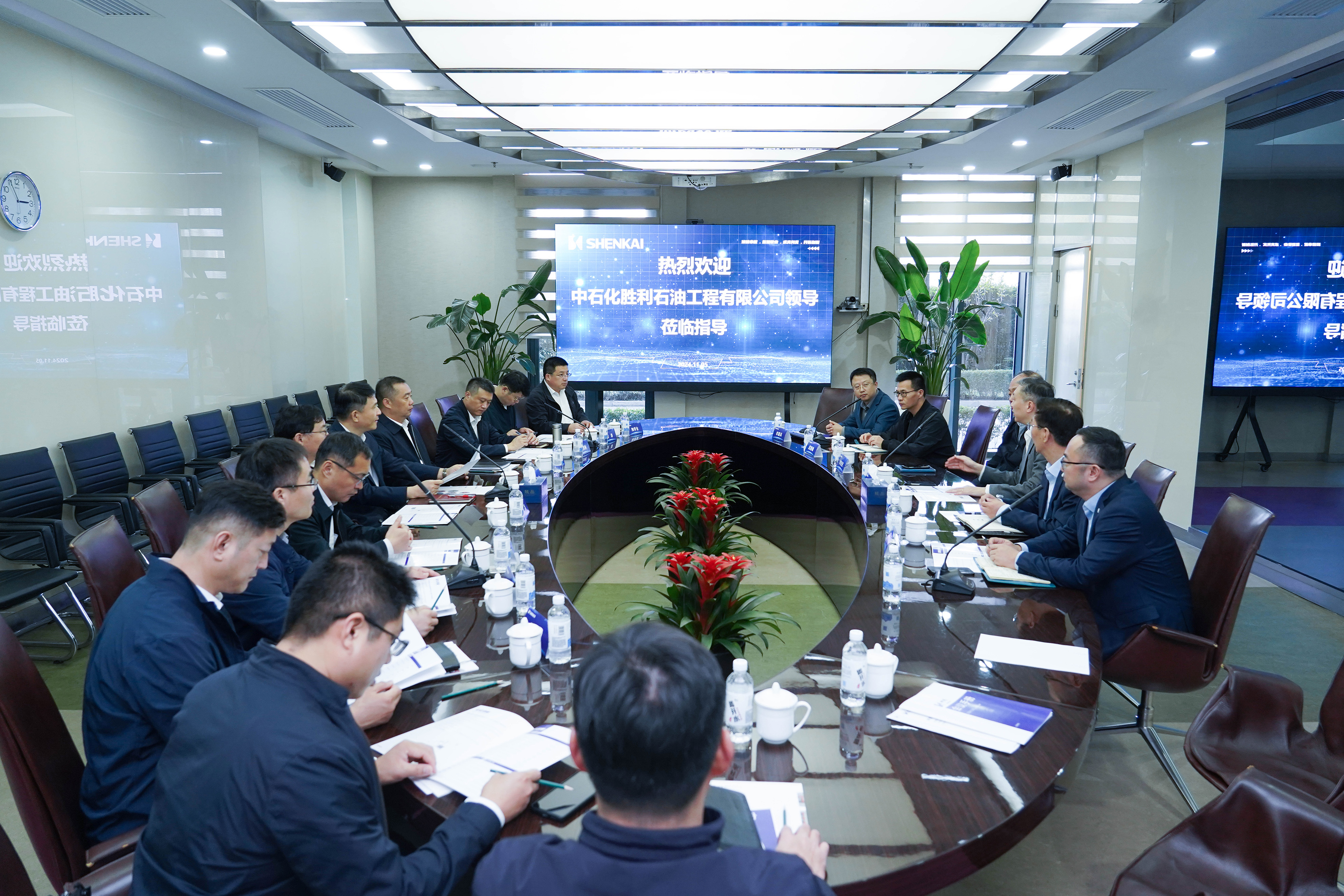 中石化胜利石油工程有限公司领导莅临esball参观交流(图1)